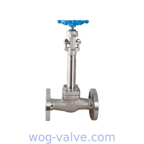 Forged Cryogenic globe valve,extended bonnet,a182 f316L,integral flange,1inch,class 600lb