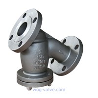 ASME B16.34 stainless steel y strainer,A351 CF8M Body,ss316 screen,2inch,flanged,class 150