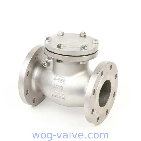 stainless steel swing check valve,bs1868,a351 cf8,4inch,RF flanged to class 150lb