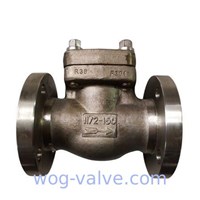 Forged Flanged end swing check valve API 602,BB,A182 F304,1-1/2inch,class to 150LB