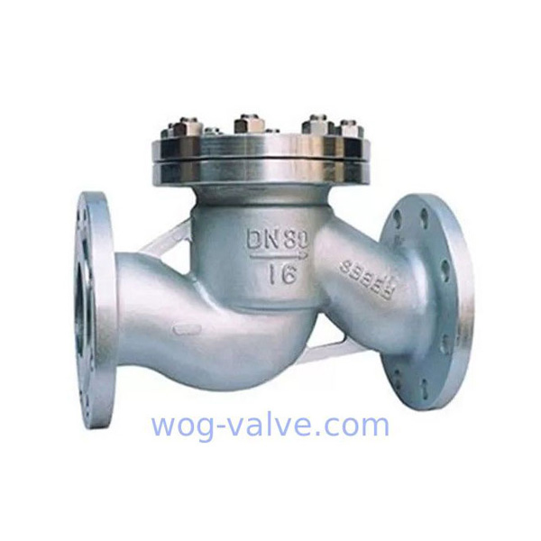 Stainless steel lift piston check valve,1.4408 body,dn80 flanged to pn16,Din 3356